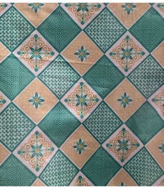 Knitting Printed Cloth - 48 Inch Panna - Mandap Print - Multi Color