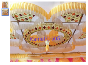 Designer Mandap Ceiling - 15 FT X 15 FT - Made Of Taiwan & Lycra