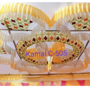 Designer Mandap Ceiling - 15 FT X 15 FT - Made Of Taiwan & Lycra