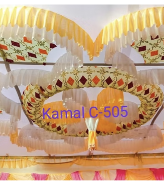 Designer Mandap Ceiling - 15 FT X 15 FT - Made Of Taiwan & Lycra