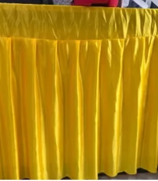 15 FT - Table Cover Frill - Made Of LYCRA 26G-YELLOW