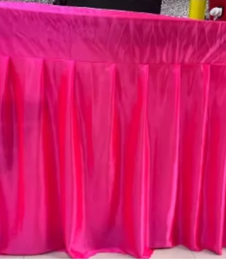 15 FT - Table Cover Frill - Made Of LYCRA 26G-PINK
