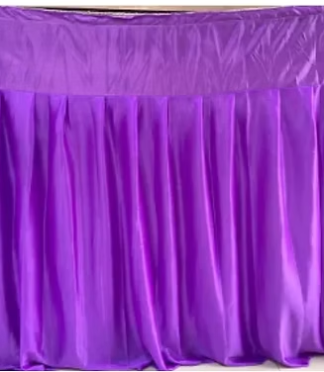 15 FT - Table Cover Frill - Made Of LYCRA 26G -PURPLE