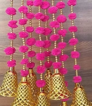 Pom Pom Hanging Bandarwar Latkan for Party, Wedding, Room, Home, Main Door Decor