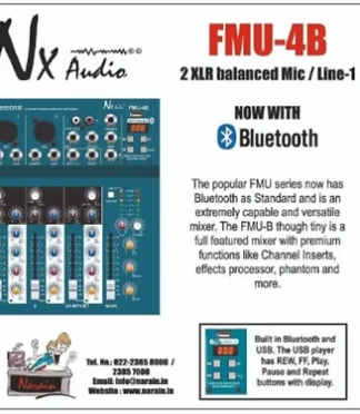 NX Audio Proton FMU 4 Live Sound 4Ch Mixer