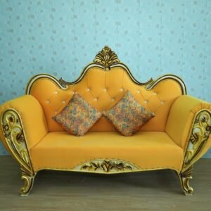 Royal Mustard Gold Wedding Stage Sofa Couch