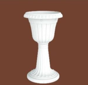Garden’s Need Jumbo Tulip Pot 22 Inch White decorative pedestal pot