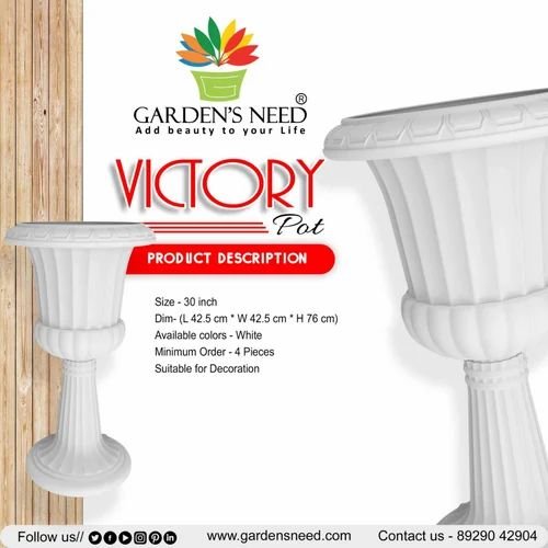 Garden’s Need Victory Pot 30 Inch White manufacturer product photo
