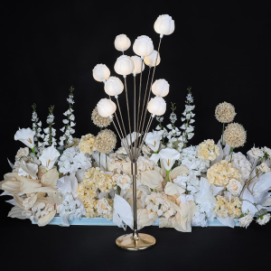 Rosebud Light Arrangement MLA111 — A luminous rosebud arrangement shown with a white floral setting.